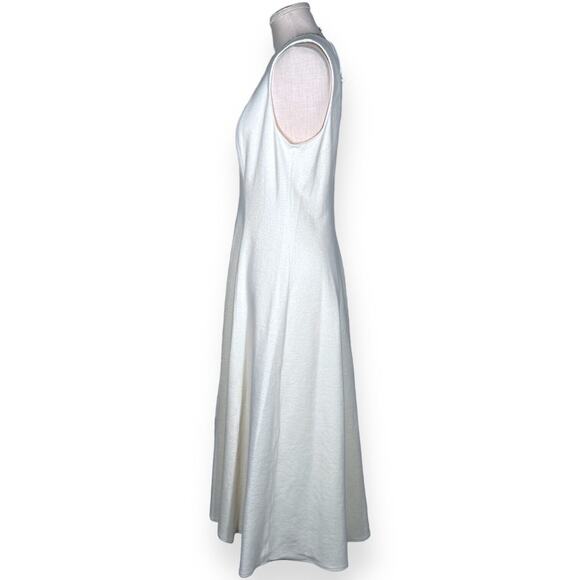 NEW $525 VINCE Paneled Midi Dress White Fit & Flare A-Line Classic Minimalist 10 - Picture 7 of 14